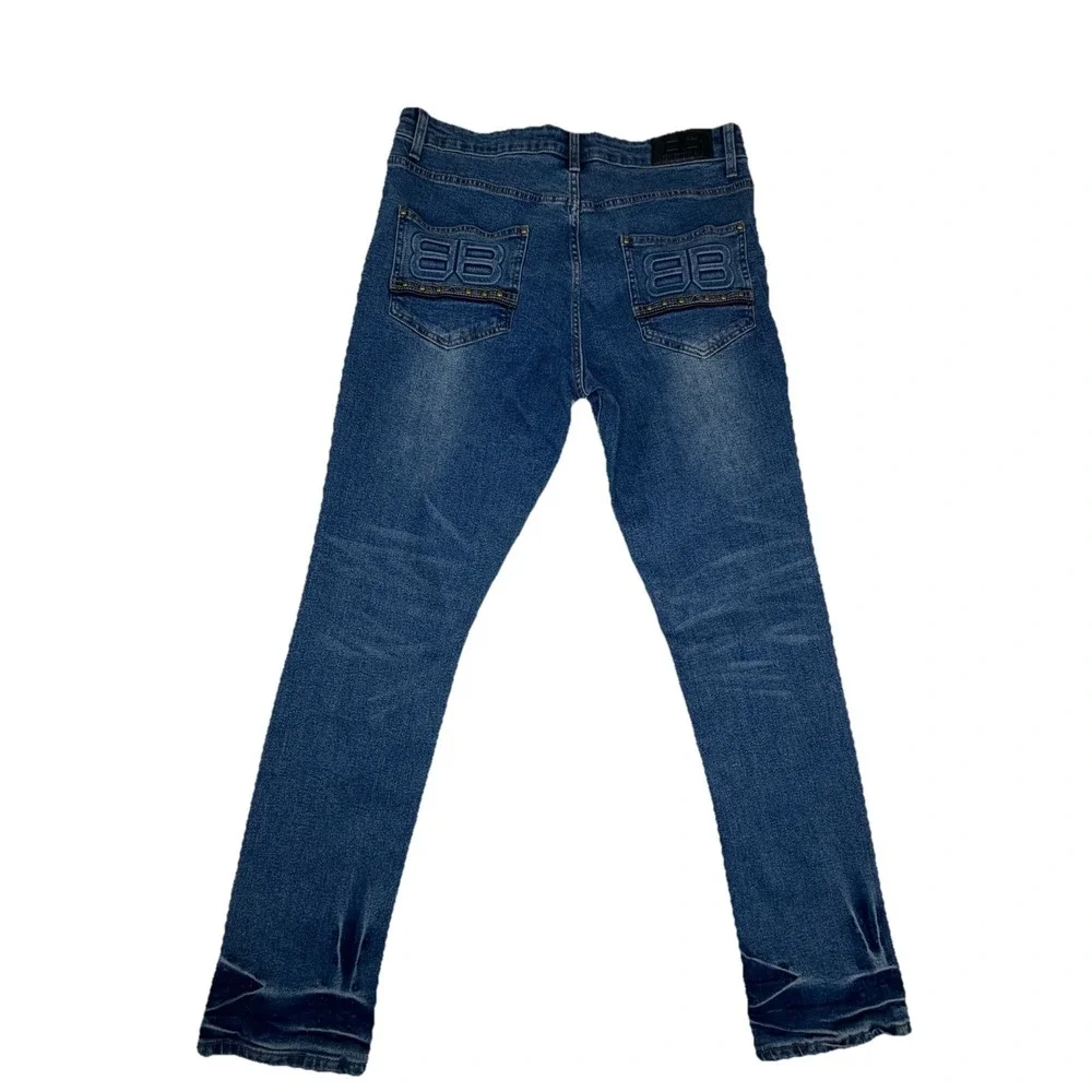 Benjamin Black Slim Fit‎ Men's Jeans Sz 36x32 Stretch Streetwear Urban Denim